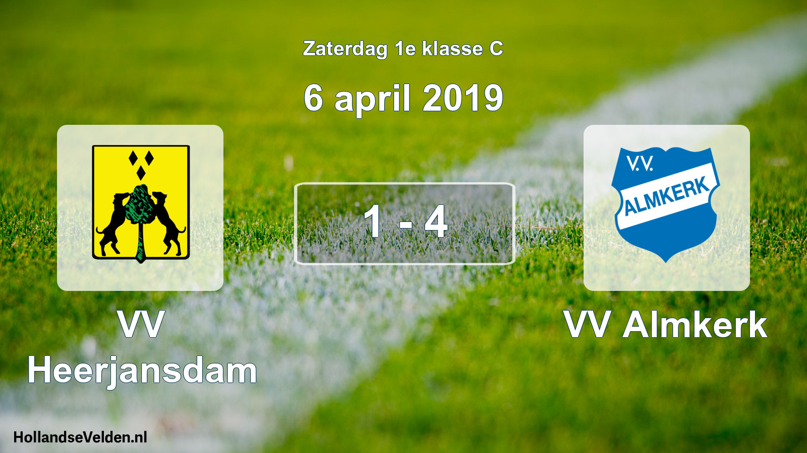 Total number of matches played: VV Heerjansdam - VV Almkerk 1 - 4 (6 April 2019)