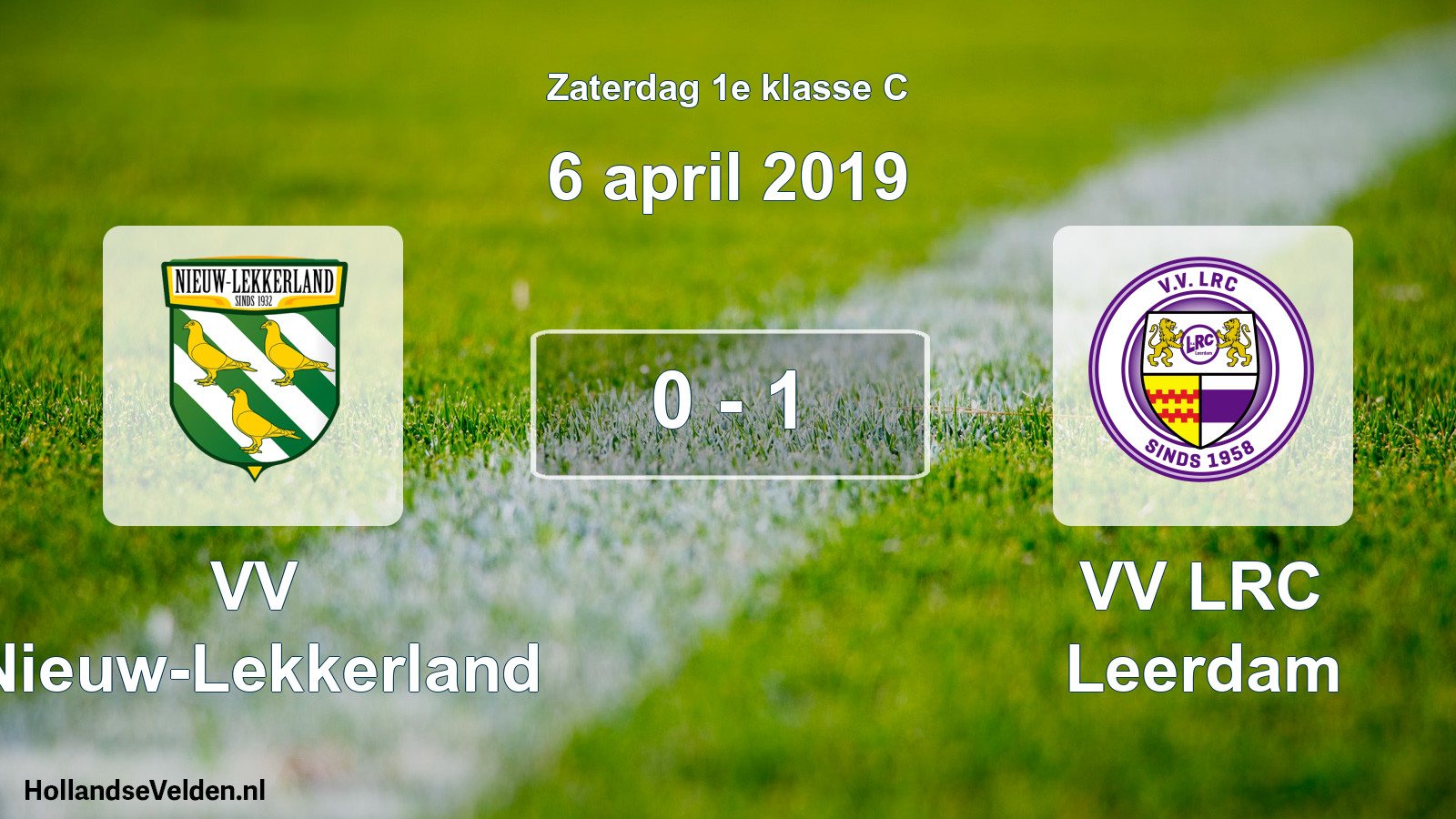 Total number of matches played: VV Nieuw-Lekkerland - VV LRC Leerdam 0 - 1 (6 April 2019)