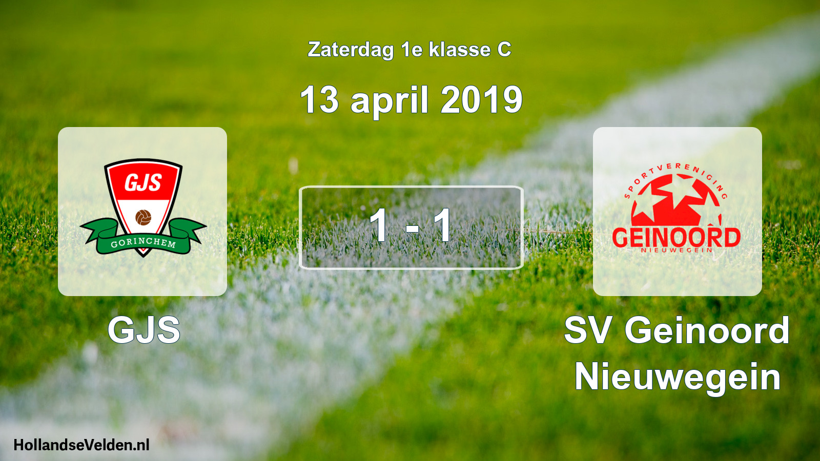 Total number of matches played: GJS - SV Geinoord Nieuwegein 1 - 1 (13 April 2019)
