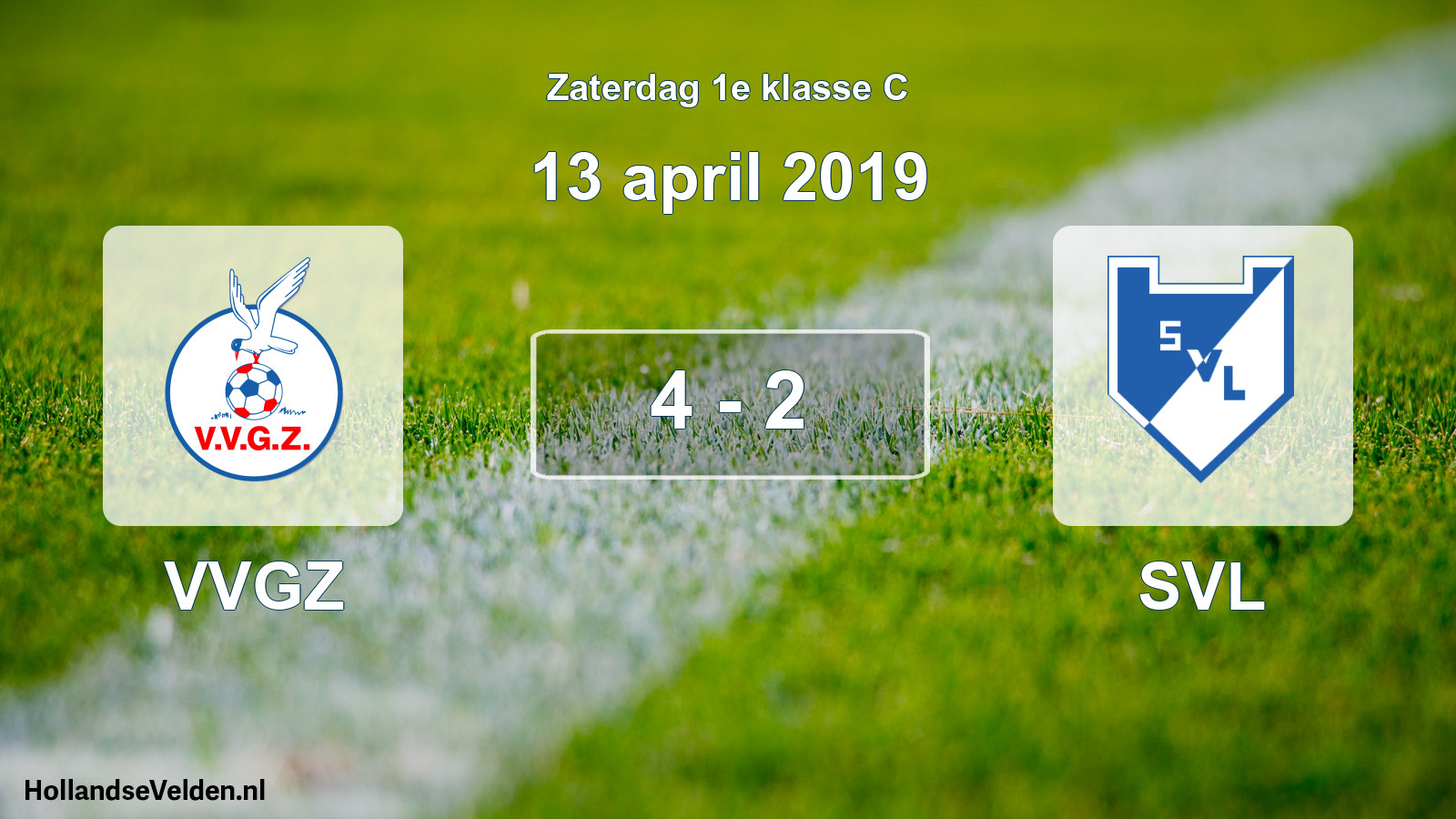 Total number of matches played: VVGZ - SVL 4 - 2 (13 April 2019)