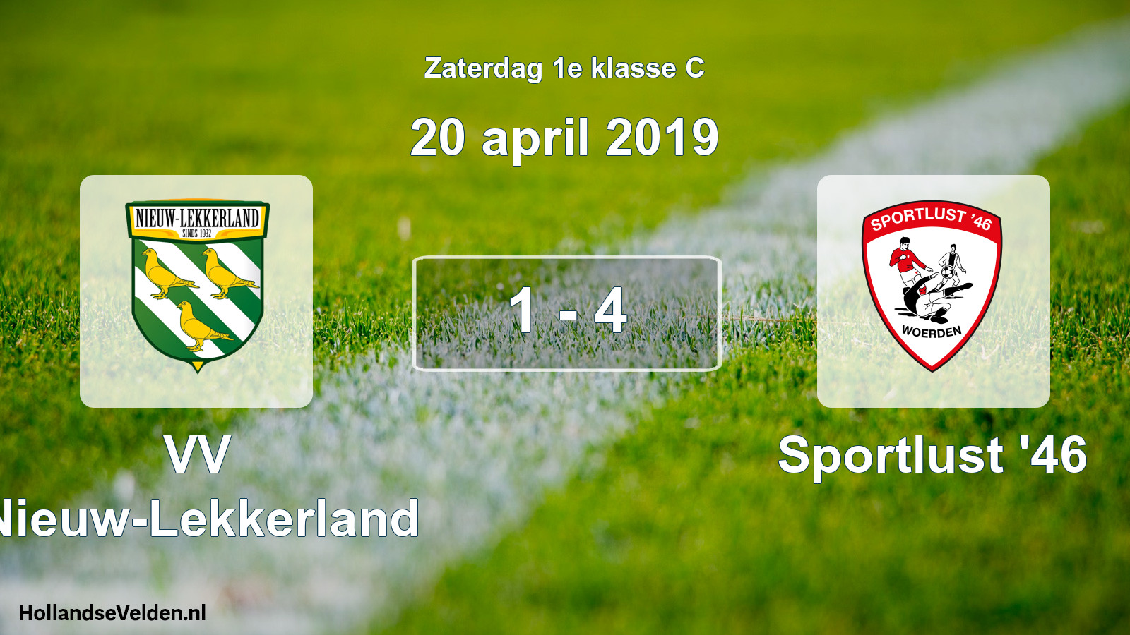 Total number of matches played: VV Nieuw-Lekkerland - Sportlust '46 1 - 4 (20 April 2019)
