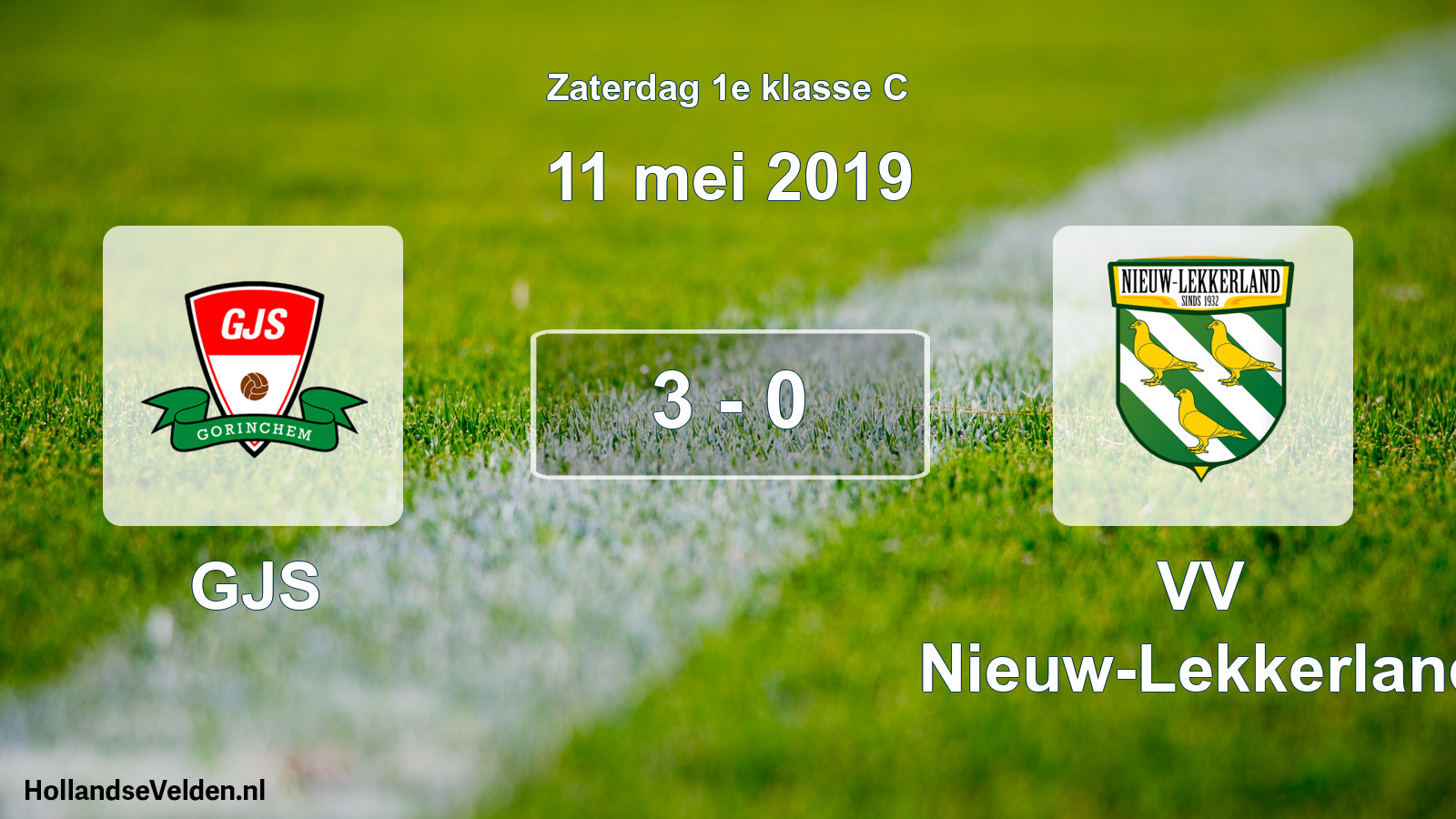 Total number of matches played: GJS - VV Nieuw-Lekkerland 3 - 0 (11 May 2019)