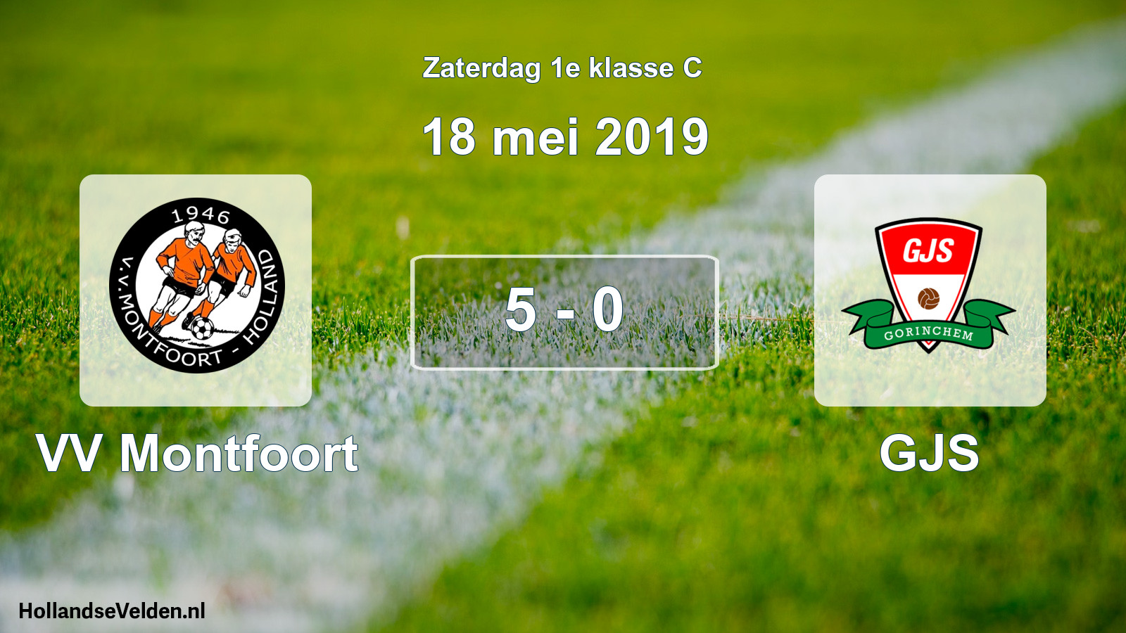 Total number of matches played: VV Montfoort - GJS 5 - 0 (18 May 2019)