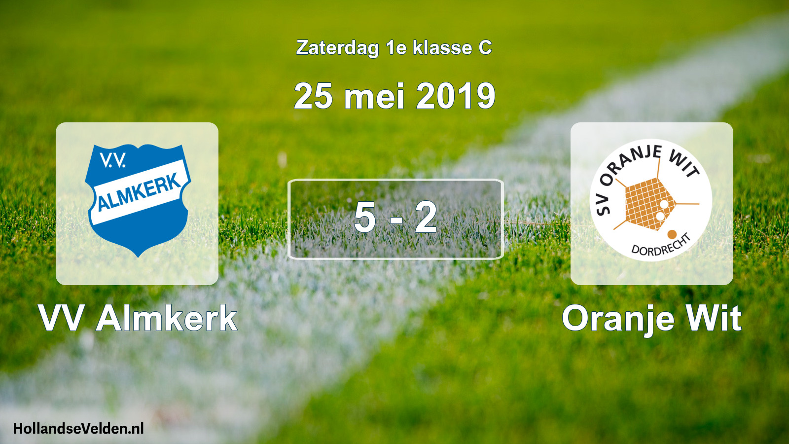 Total number of matches played: VV Almkerk - Oranje Wit 5 - 2 (25 May 2019)