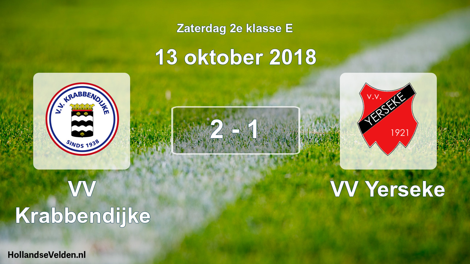 Total number of matches played: VV Krabbendijke - VV Yerseke 2 - 1 (13 October 2018)