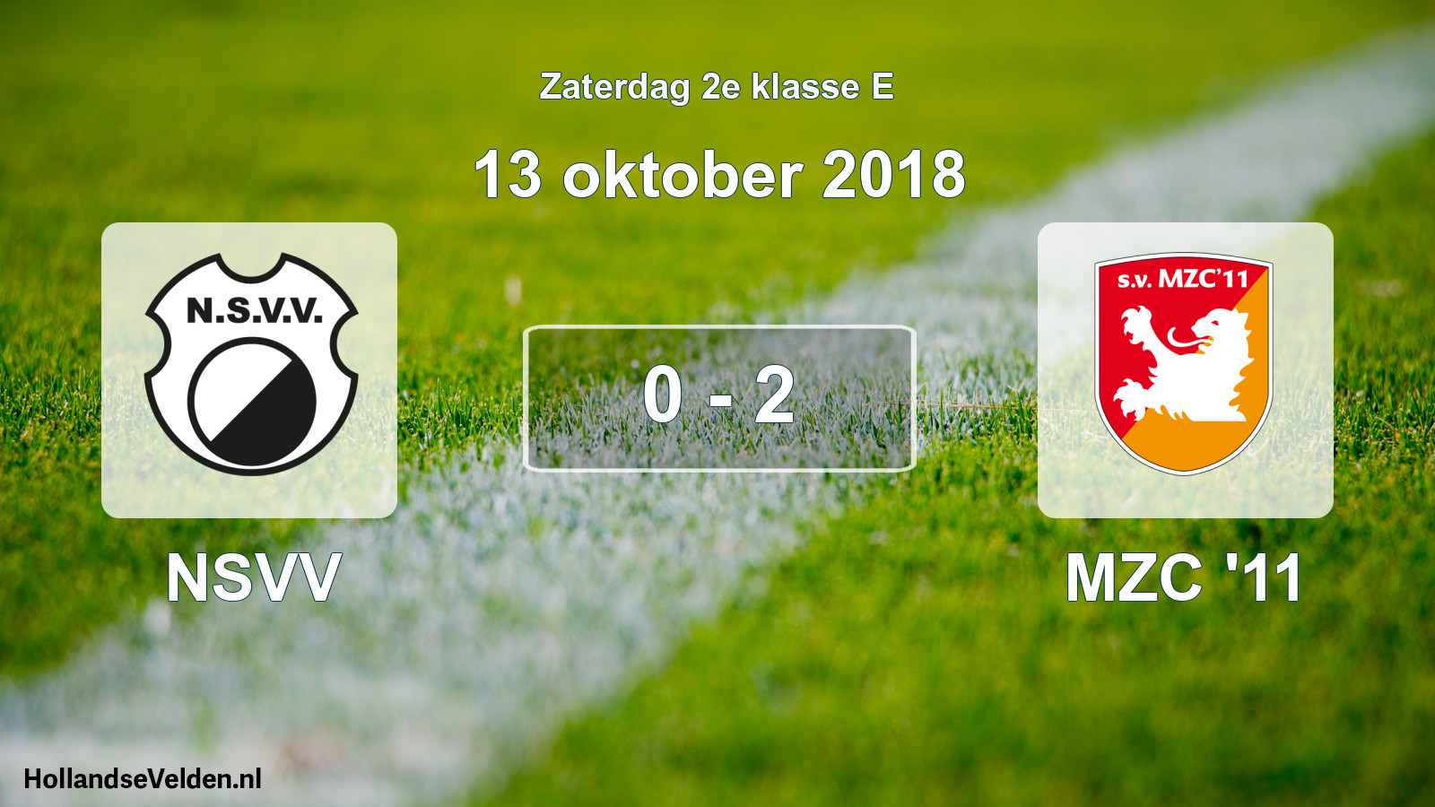 Total number of matches played: NSVV - MZC '11 0 - 2 (13 October 2018)