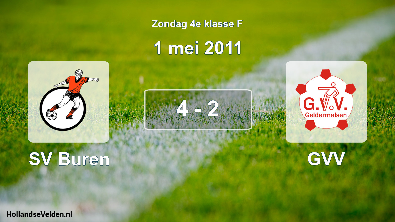 Total number of matches played: SV Buren - GVV 4 - 2 (1 May 2011)