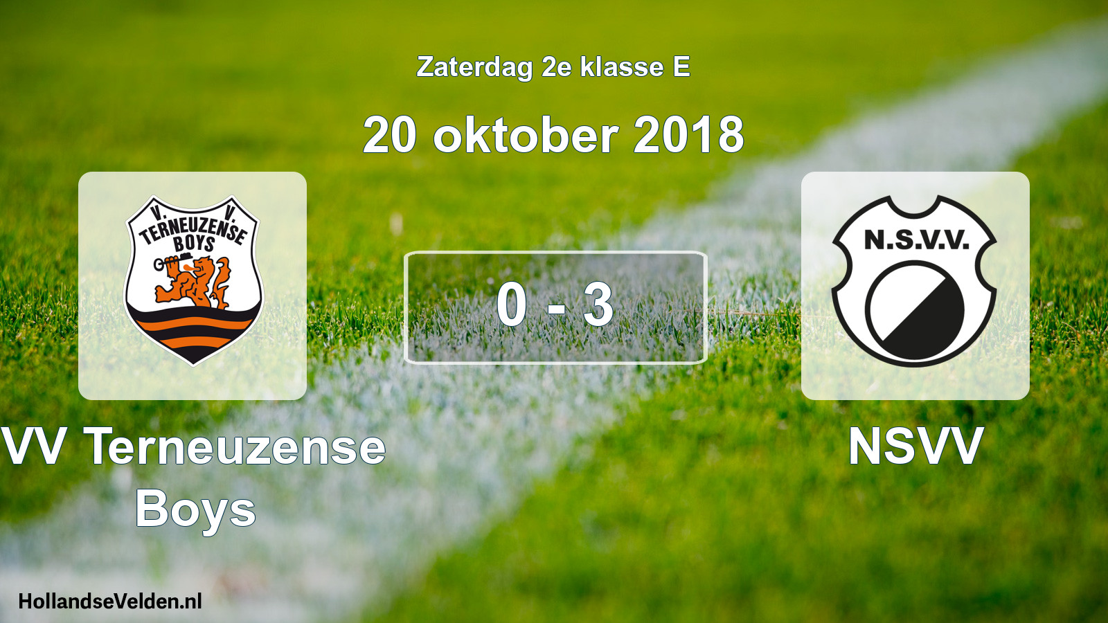 Total number of matches played: VV Terneuzense Boys - NSVV 0 - 3 (20 October 2018)