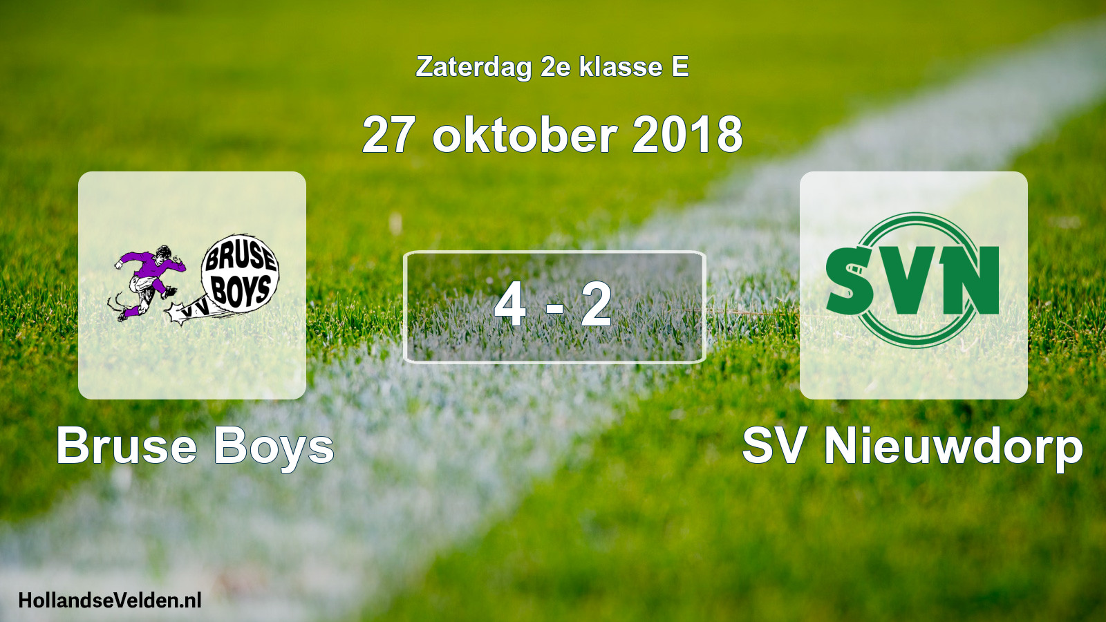 Total number of matches played: Bruse Boys - SV Nieuwdorp 4 - 2 (27 October 2018)