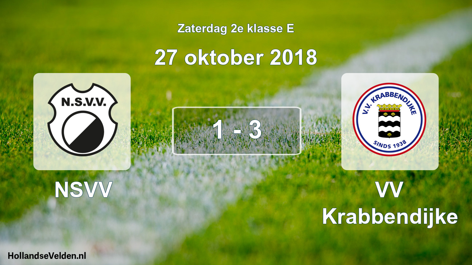 Total number of matches played: NSVV - VV Krabbendijke 1 - 3 (27 October 2018)
