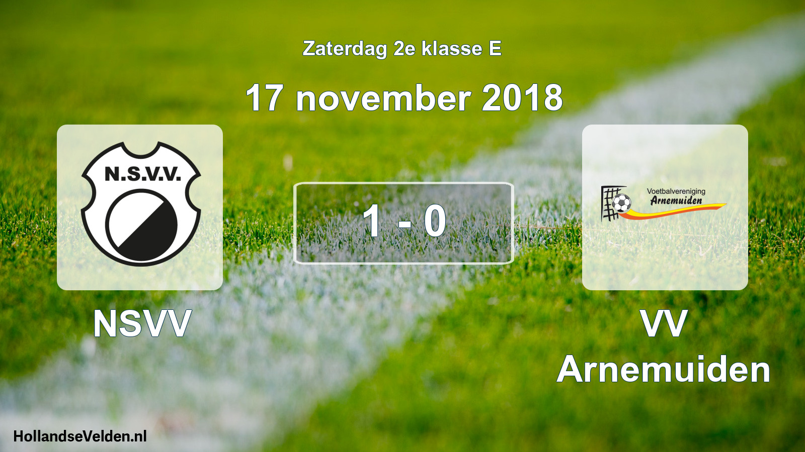 Total number of matches played: NSVV - VV Arnemuiden 1 - 0 (17 November 2018)