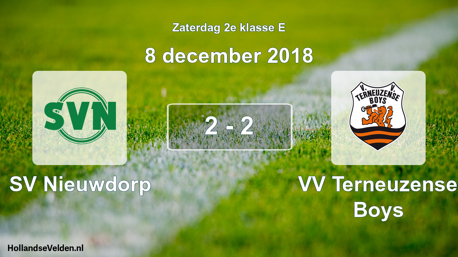 Total number of matches played: SV Nieuwdorp - VV Terneuzense Boys 2 - 2 (8 December 2018)