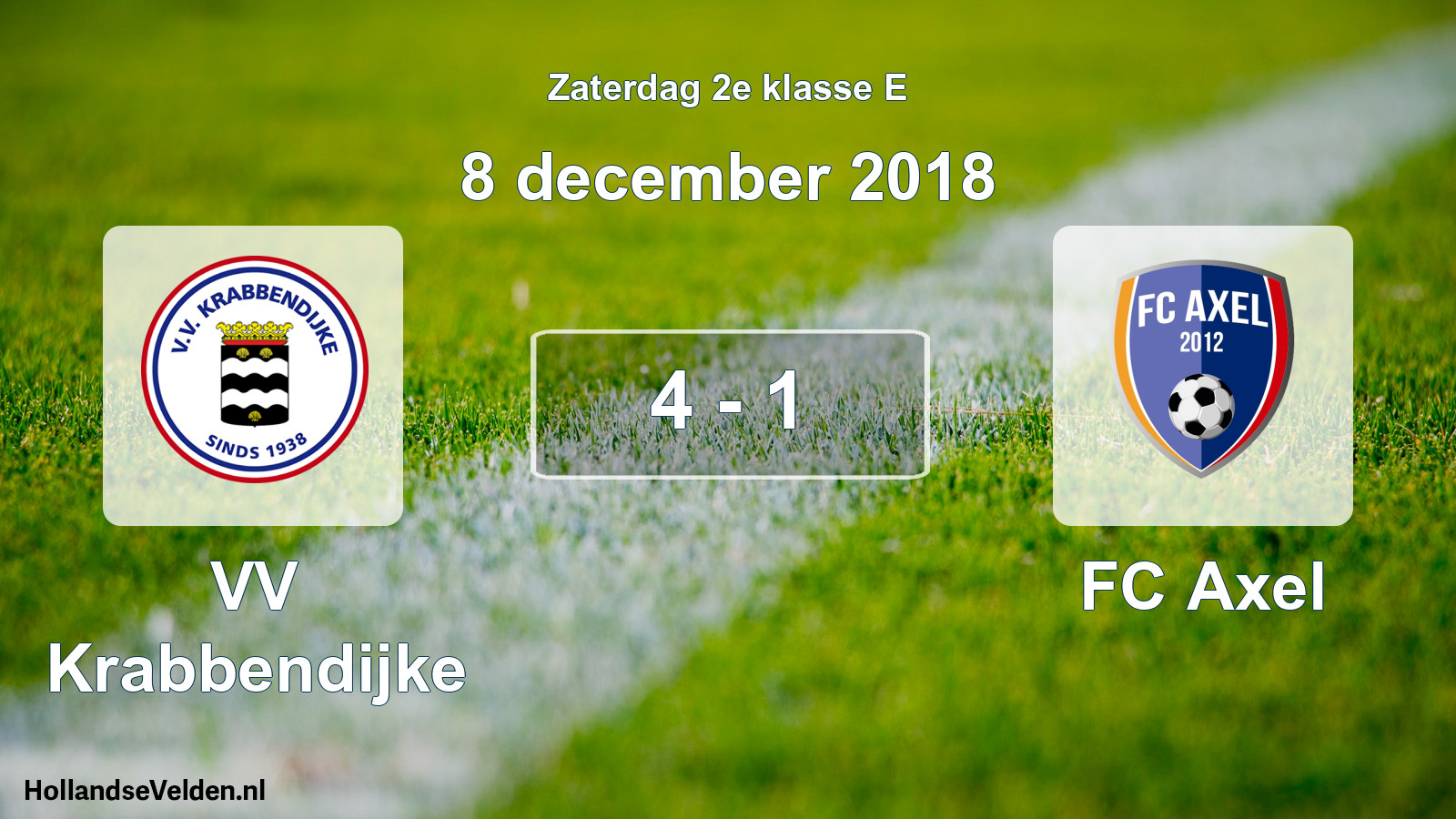 Total number of matches played: VV Krabbendijke - FC Axel 4 - 1 (8 December 2018)