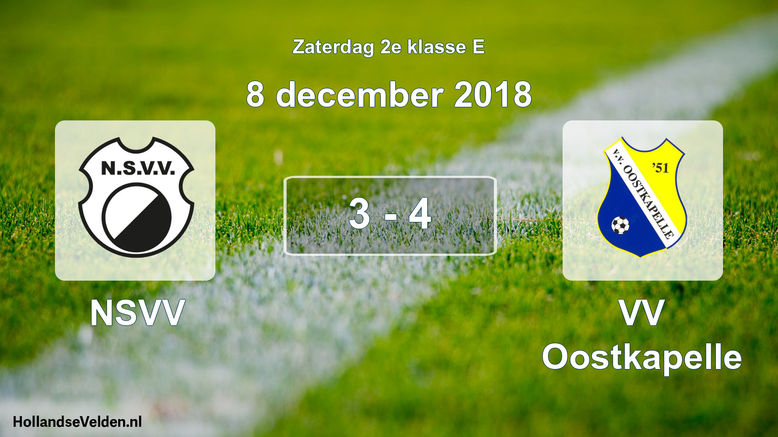 Total number of matches played: NSVV - VV Oostkapelle 3 - 4 (8 December 2018)