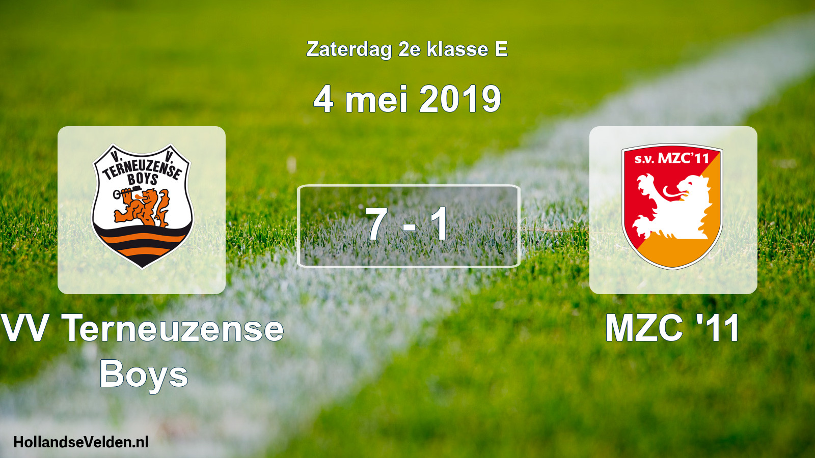 Total number of matches played: VV Terneuzense Boys - MZC '11 7 - 1 (4 May 2019)