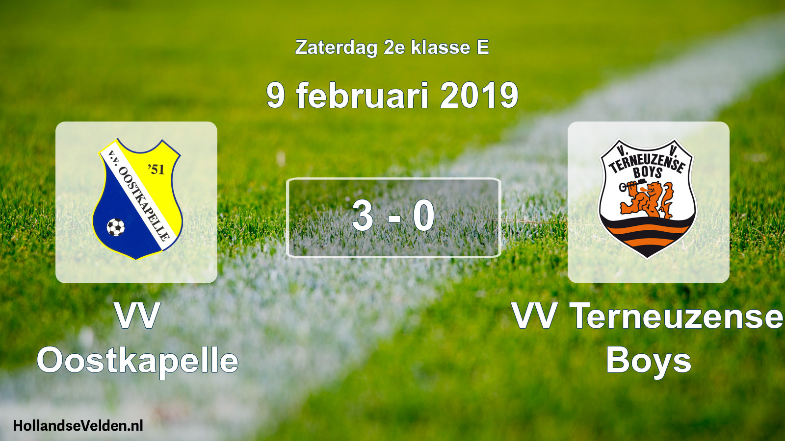 Total number of matches played: VV Oostkapelle - VV Terneuzense Boys 3 - 0 (9 February 2019)