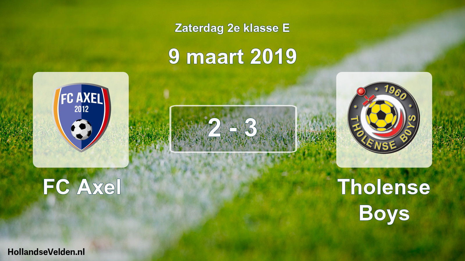 Total number of matches played: FC Axel - Tholense Boys 2 - 3 (9 March 2019)