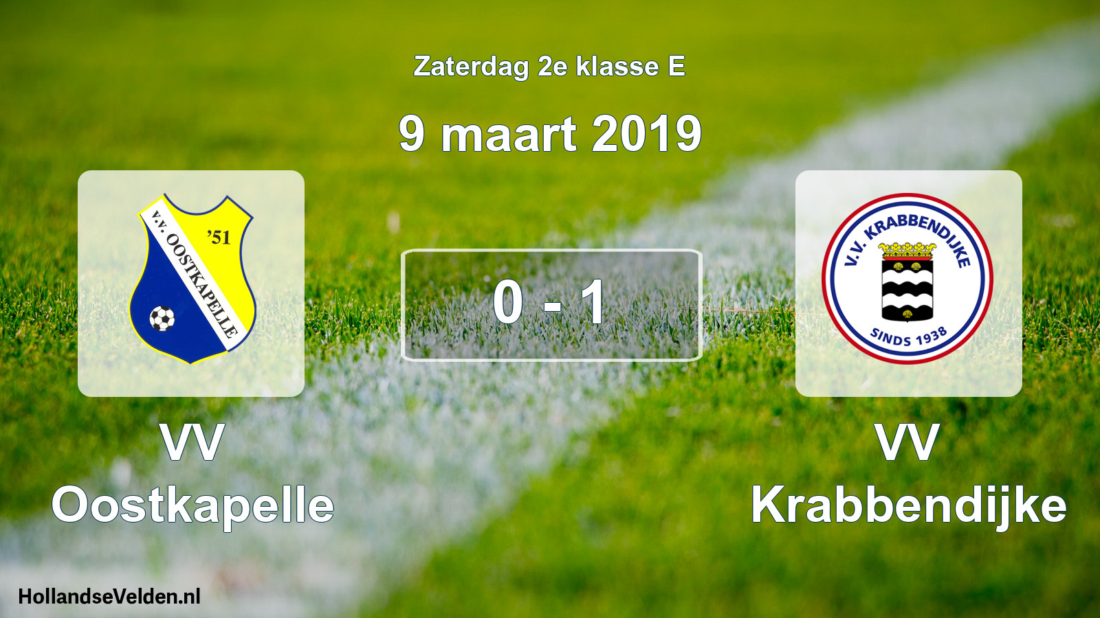 Total number of matches played: VV Oostkapelle - VV Krabbendijke 0 - 1 (9 March 2019)