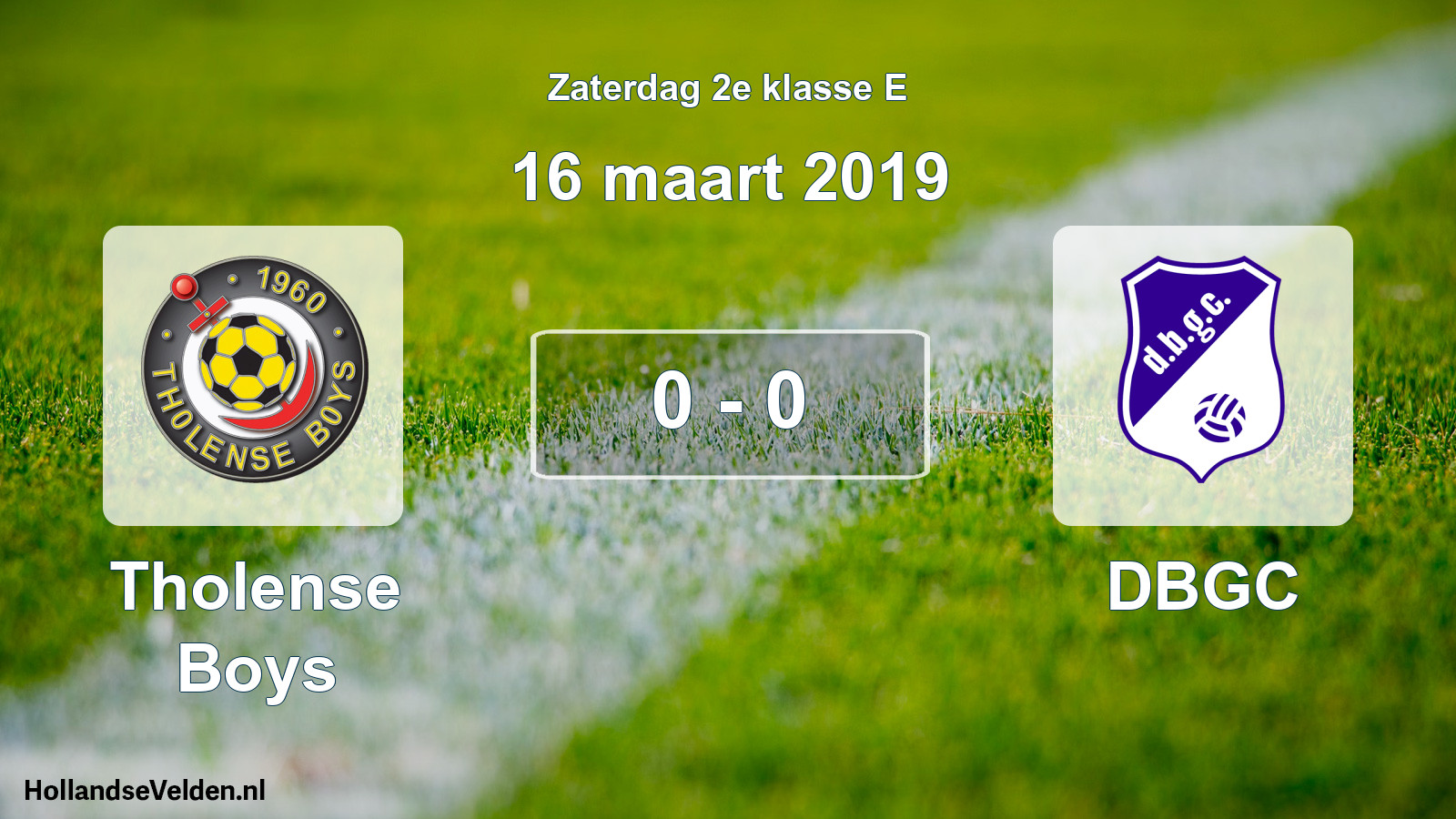 Total number of matches played: Tholense Boys - DBGC 0 - 0 (16 March 2019)