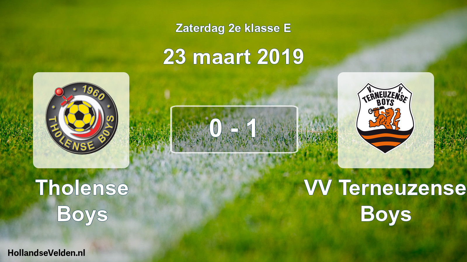 Total number of matches played: Tholense Boys - VV Terneuzense Boys 0 - 1 (23 March 2019)