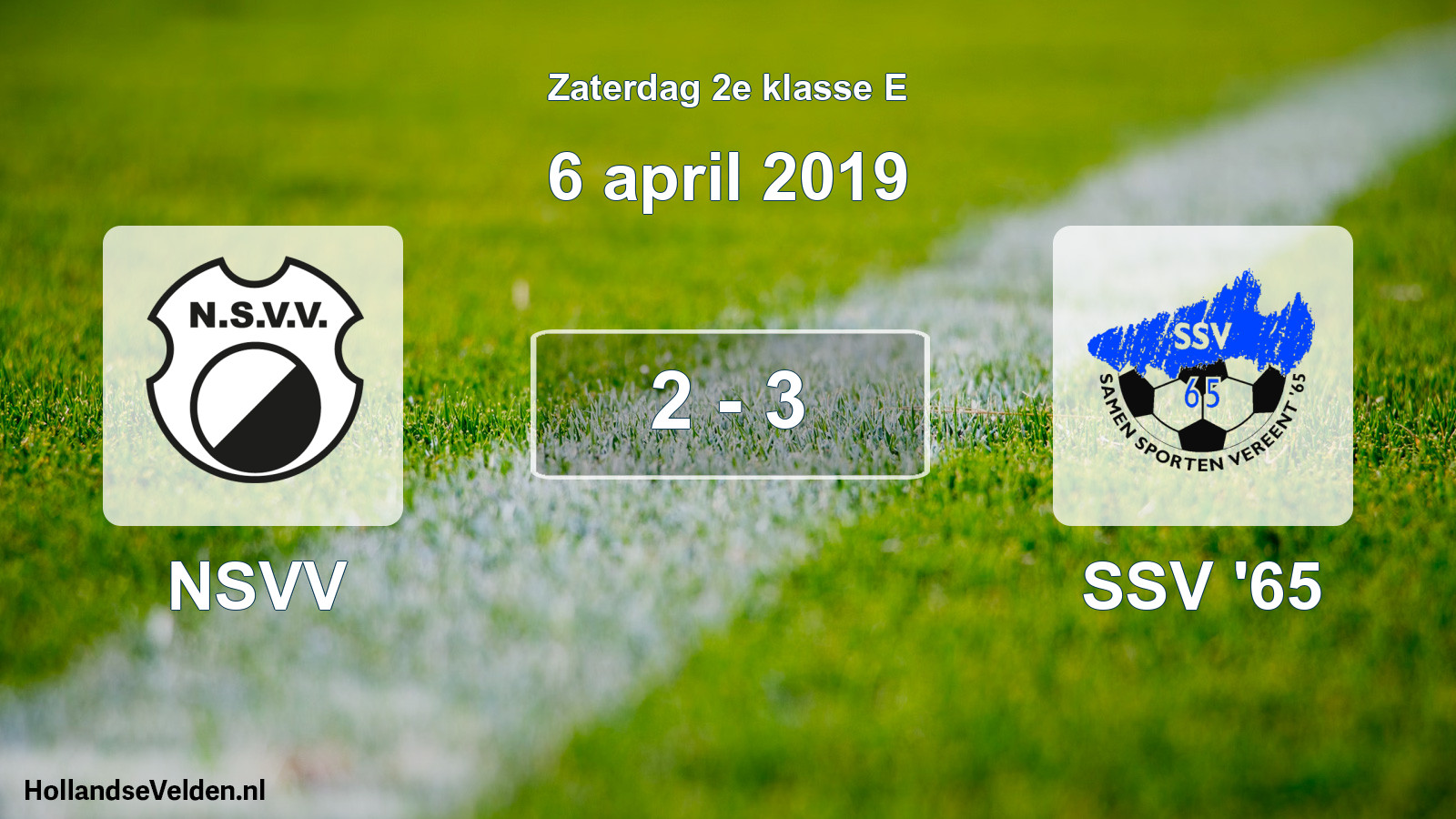 Total number of matches played: NSVV - SSV '65 2 - 3 (6 April 2019)