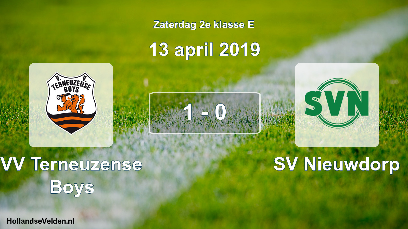 Total number of matches played: VV Terneuzense Boys - SV Nieuwdorp 1 - 0 (13 April 2019)