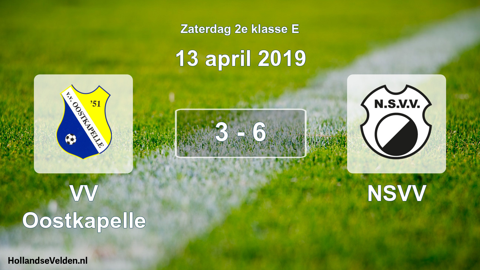 Total number of matches played: VV Oostkapelle - NSVV 3 - 6 (13 April 2019)