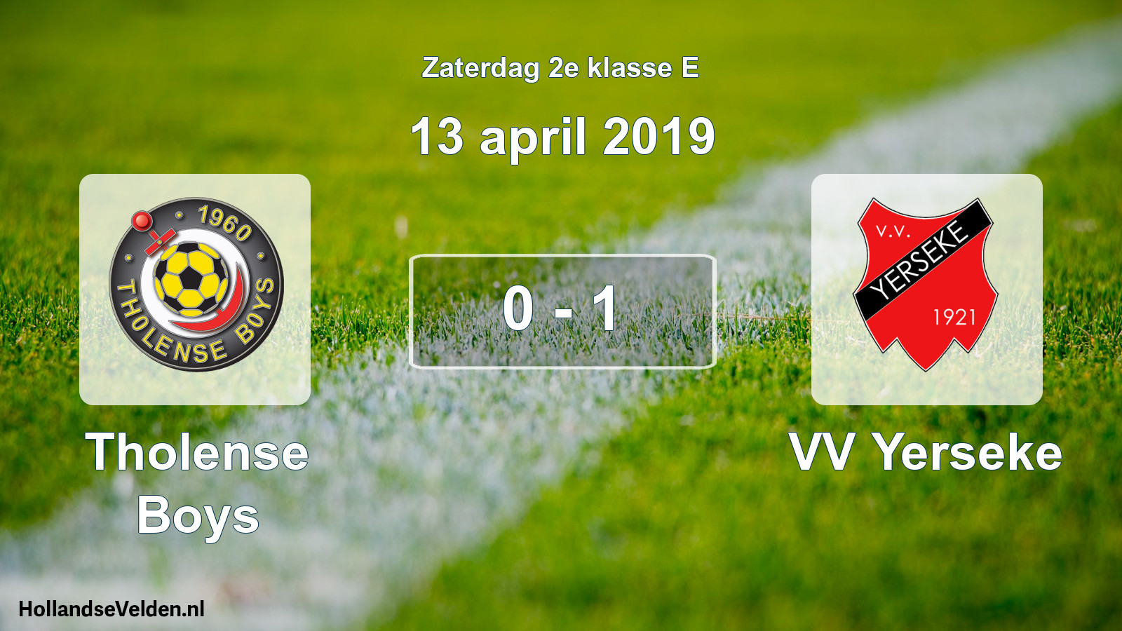 Total number of matches played: Tholense Boys - VV Yerseke 0 - 1 (13 April 2019)