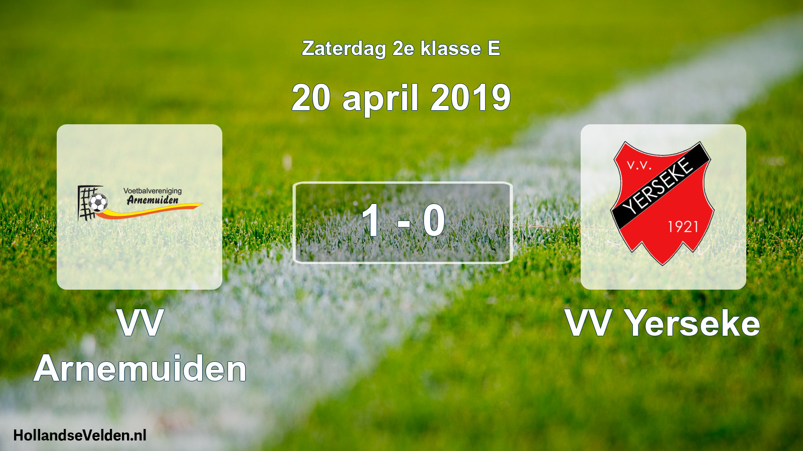 Total number of matches played: VV Arnemuiden - VV Yerseke 1 - 0 (20 April 2019)