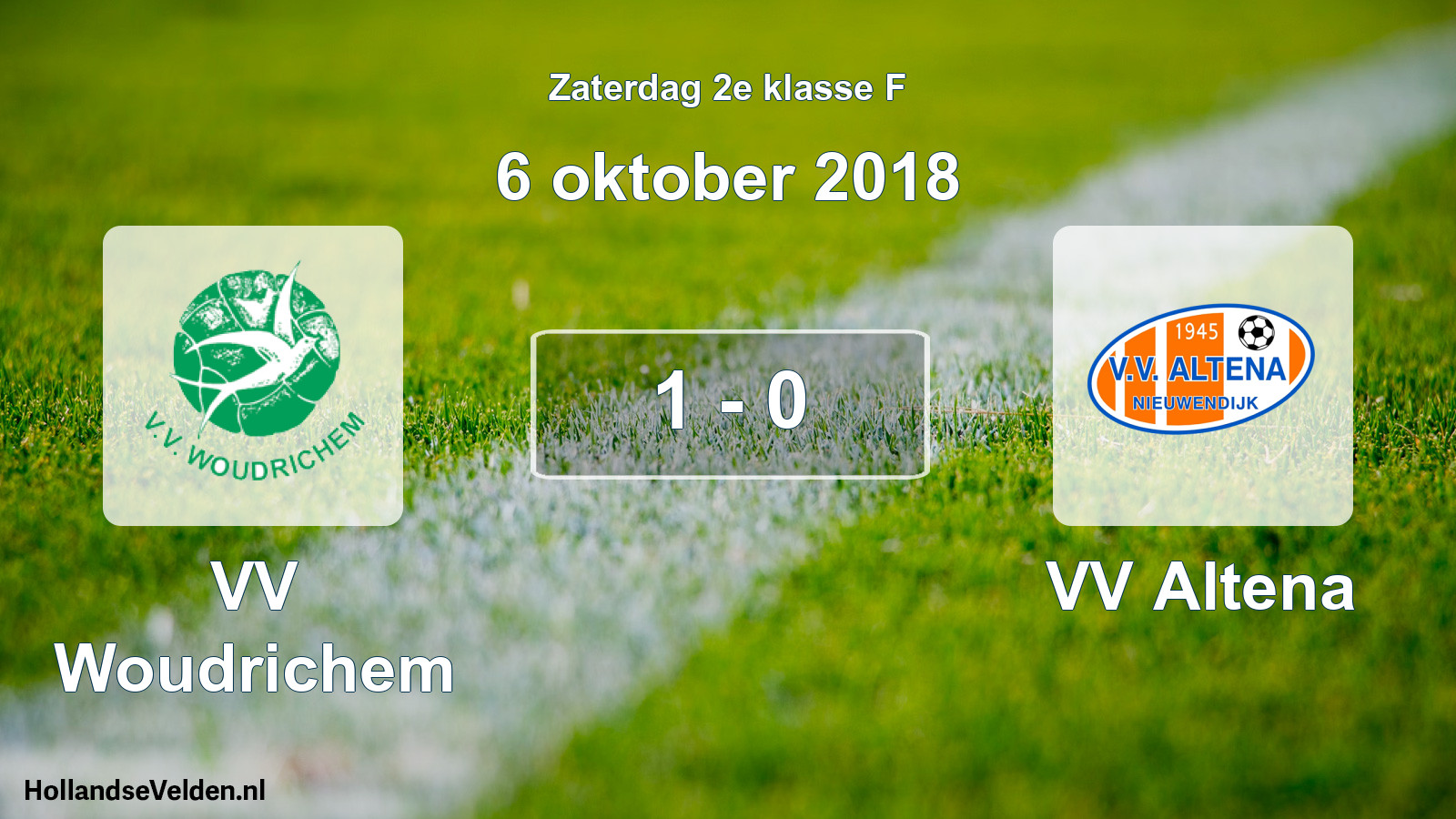 Total number of matches played: VV Woudrichem - VV Altena 1 - 0 (6 October 2018)