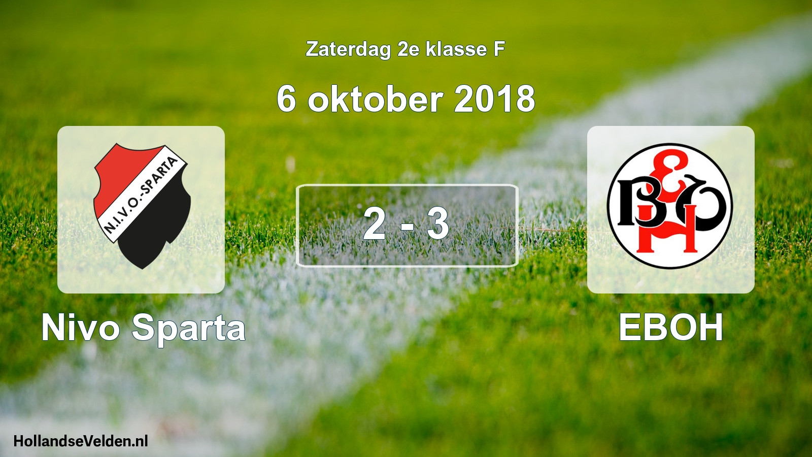 Total number of matches played: Nivo Sparta - EBOH 2 - 3 (6 October 2018)