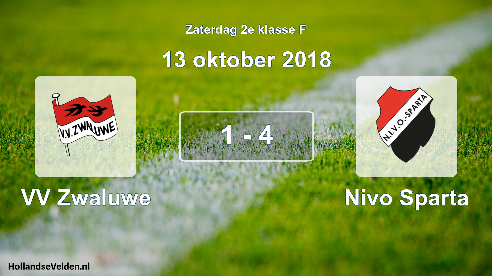 Total number of matches played: VV Zwaluwe - Nivo Sparta 1 - 4 (13 October 2018)