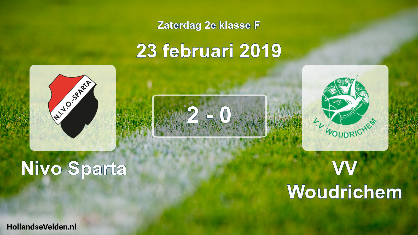 Total number of matches played: Nivo Sparta - VV Woudrichem 2 - 0 (23 February 2019)