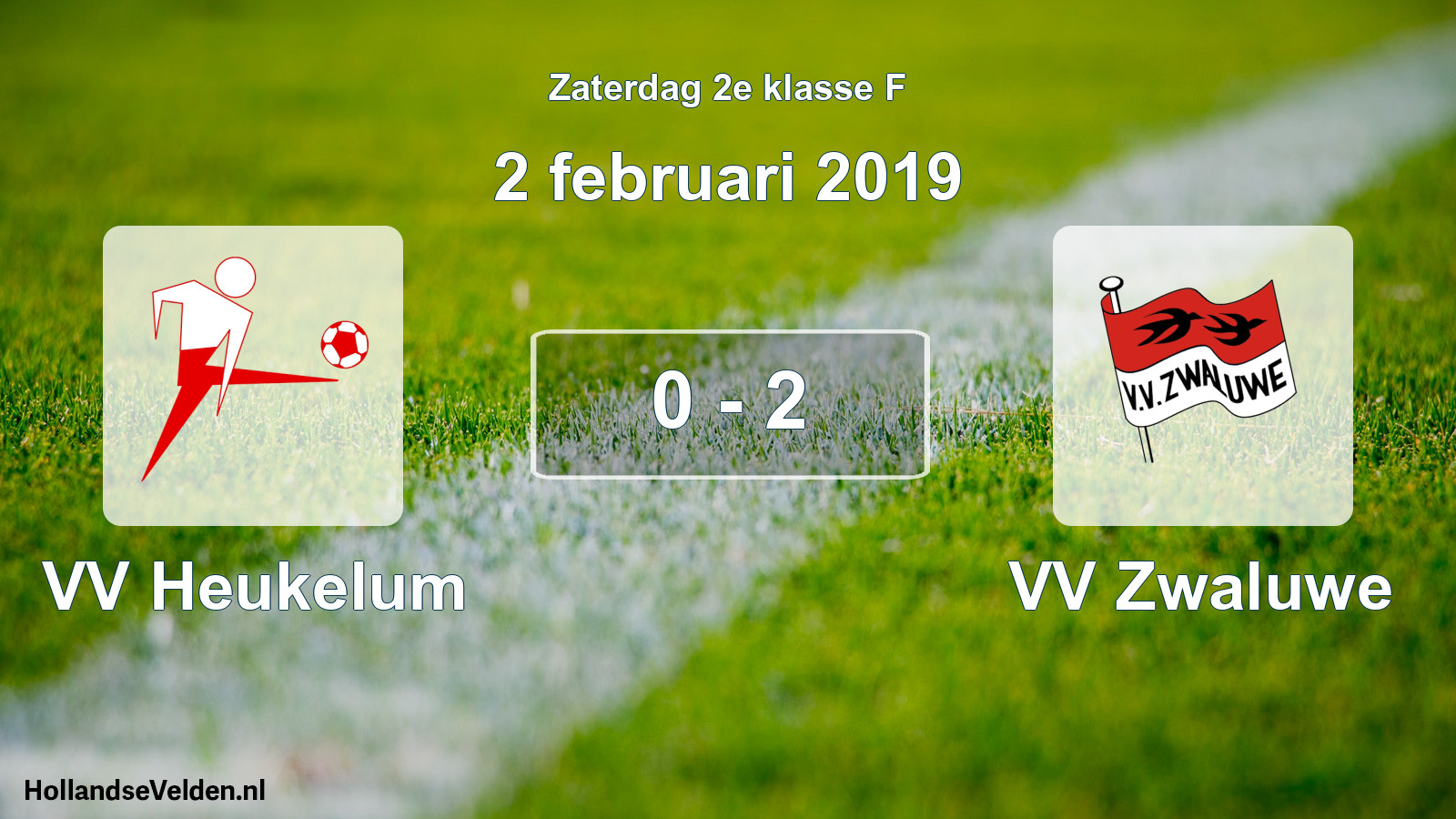 Total number of matches played: VV Heukelum - VV Zwaluwe 0 - 2 (2 February 2019)