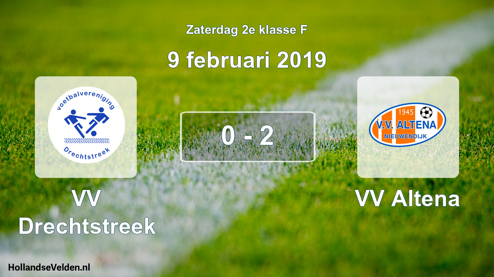 Total number of matches played: VV Drechtstreek - VV Altena 0 - 2 (9 February 2019)