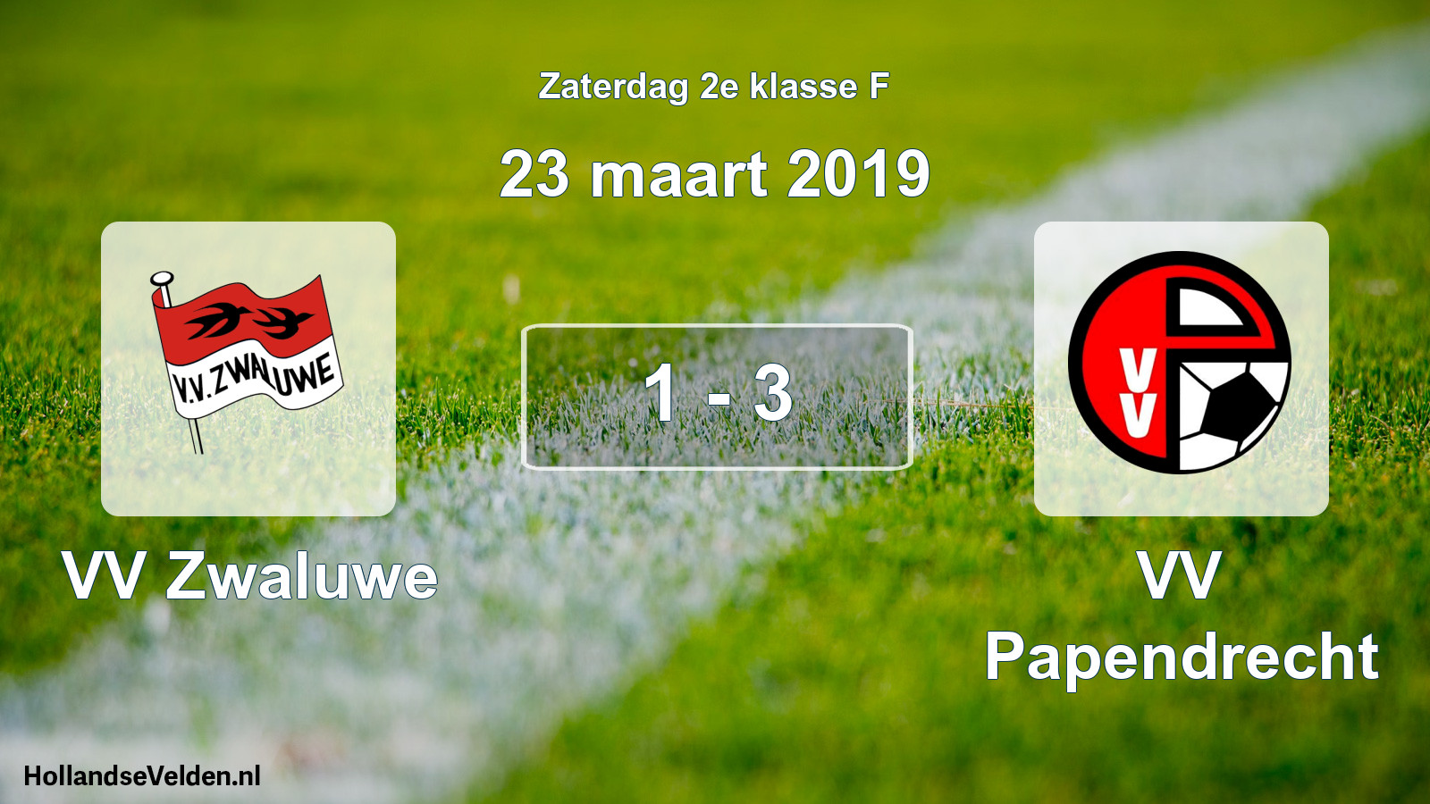 Total number of matches played: VV Zwaluwe - VV Papendrecht 1 - 3 (23 March 2019)
