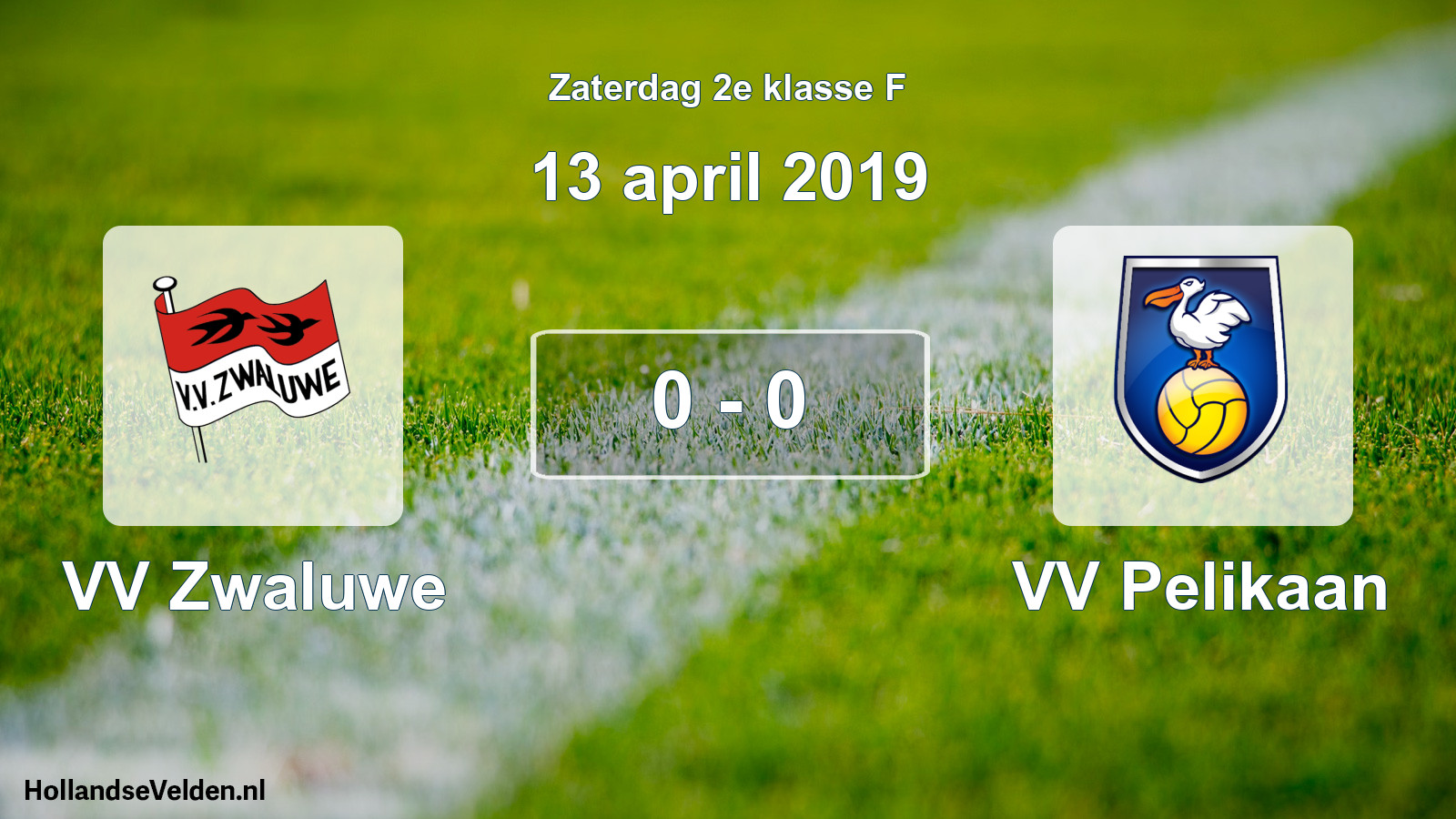 Total number of matches played: VV Zwaluwe - VV Pelikaan 0 - 0 (13 April 2019)