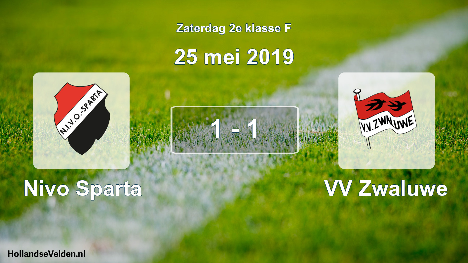 Total number of matches played: Nivo Sparta - VV Zwaluwe 1 - 1 (25 May 2019)