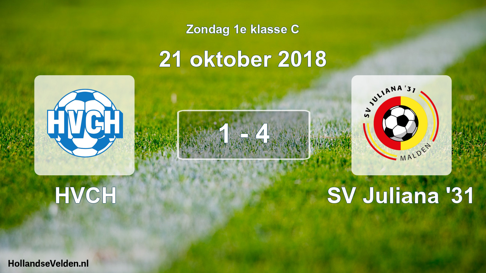 Total number of matches played: HVCH - SV Juliana '31 1 - 4 (21 October 2018)