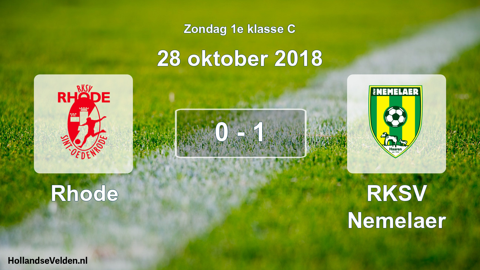 Total number of matches played: Rhode - RKSV Nemelaer 0 - 1 (28 October 2018)