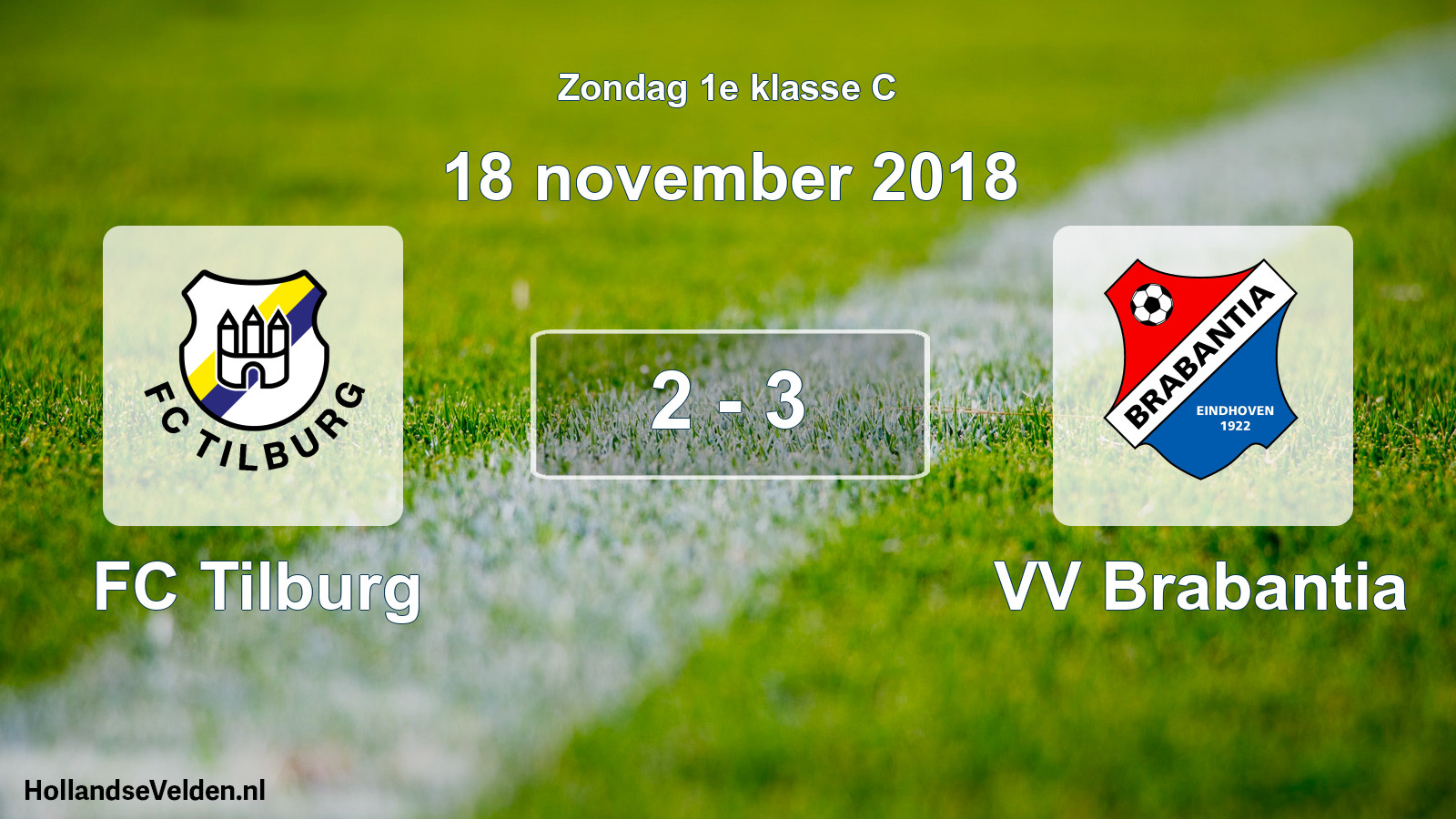 Total number of matches played: FC Tilburg - VV Brabantia 2 - 3 (18 November 2018)