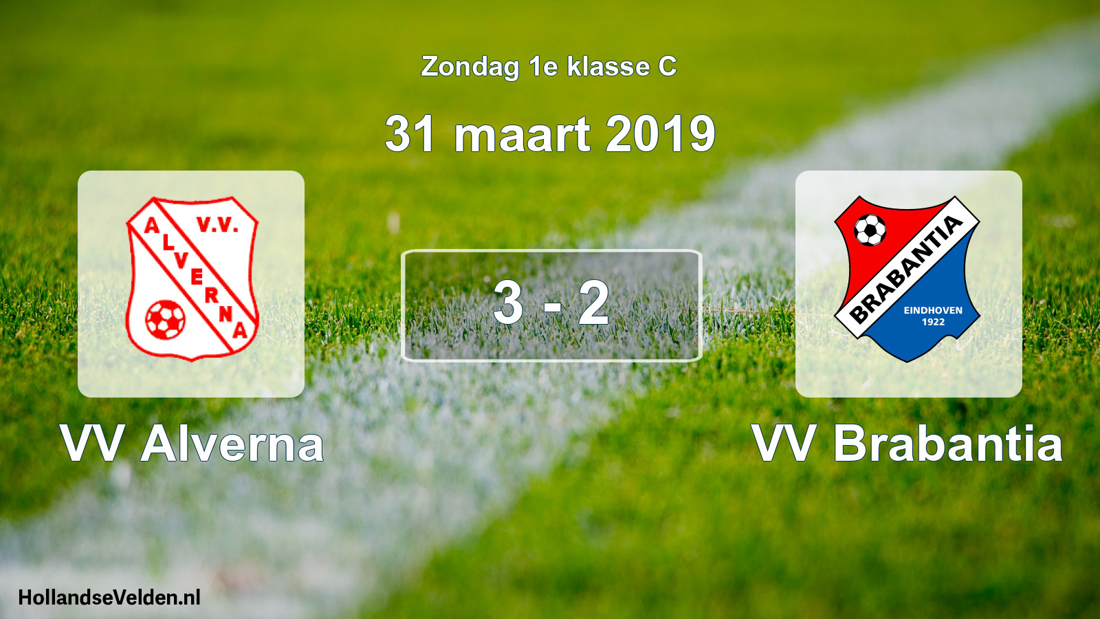 Total number of matches played: VV Alverna - VV Brabantia 3 - 2 (31 March 2019)
