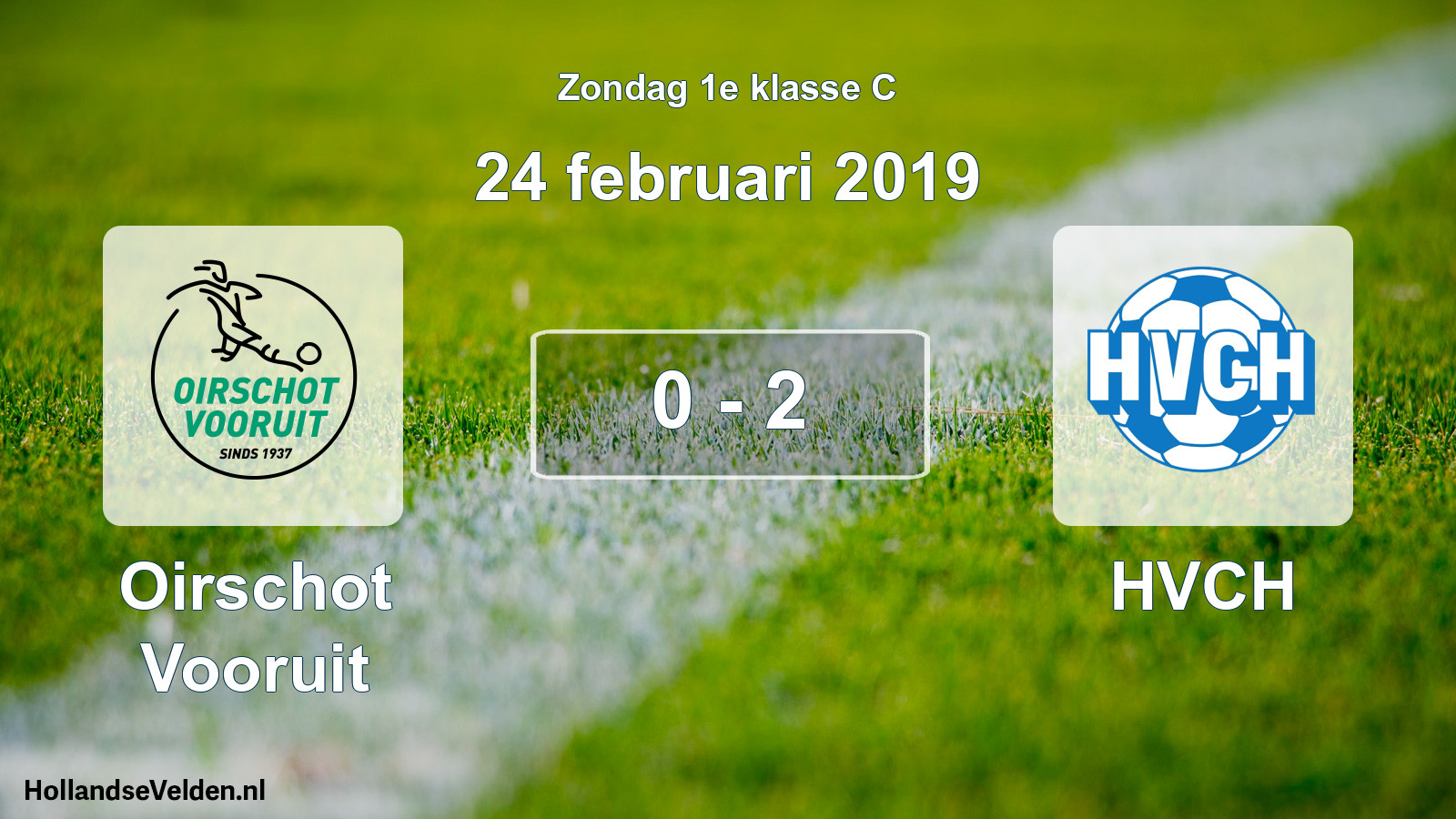 Total number of matches played: Oirschot Vooruit - HVCH 0 - 2 (24 February 2019)