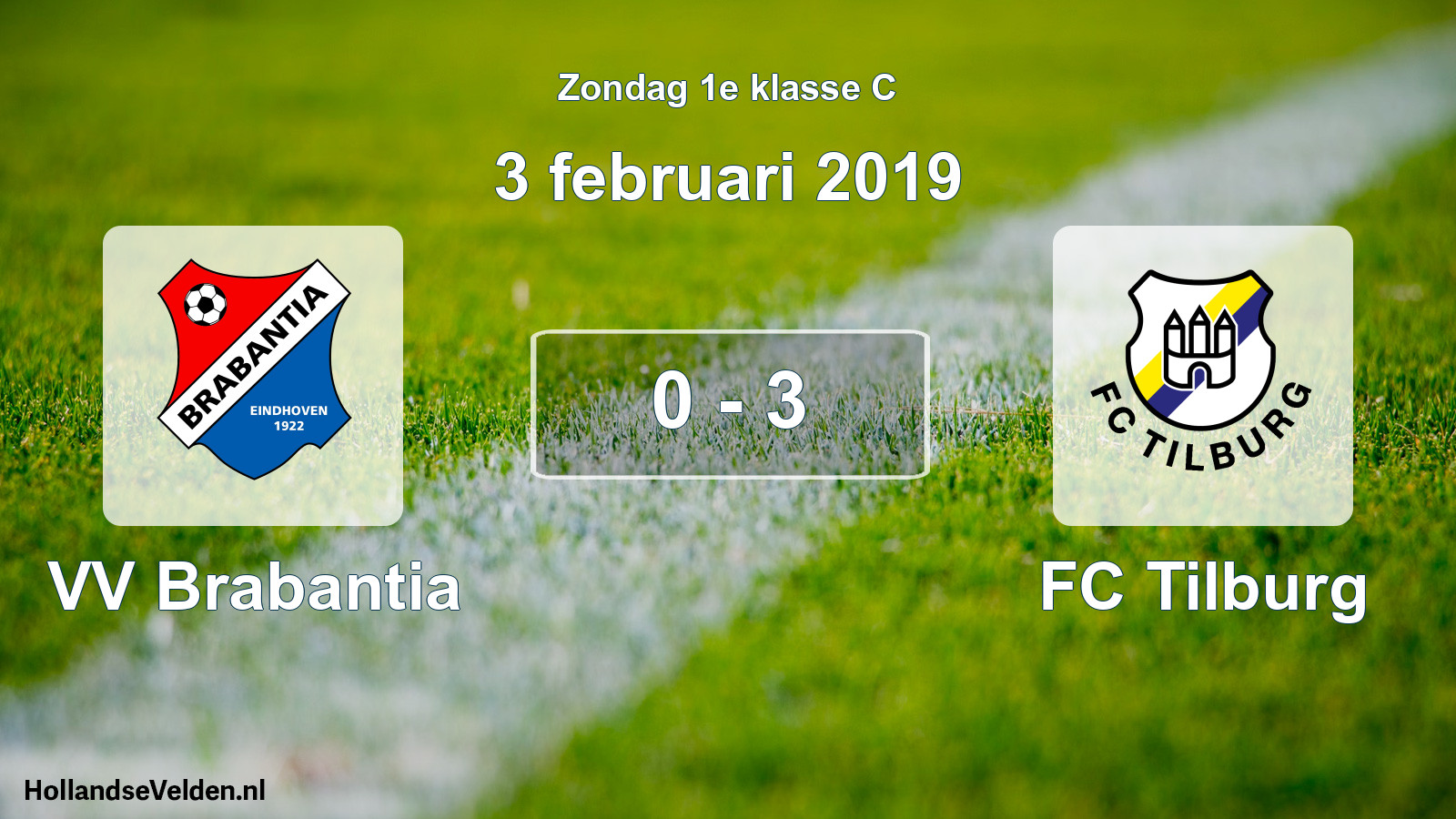 Total number of matches played: VV Brabantia - FC Tilburg 0 - 3 (3 February 2019)