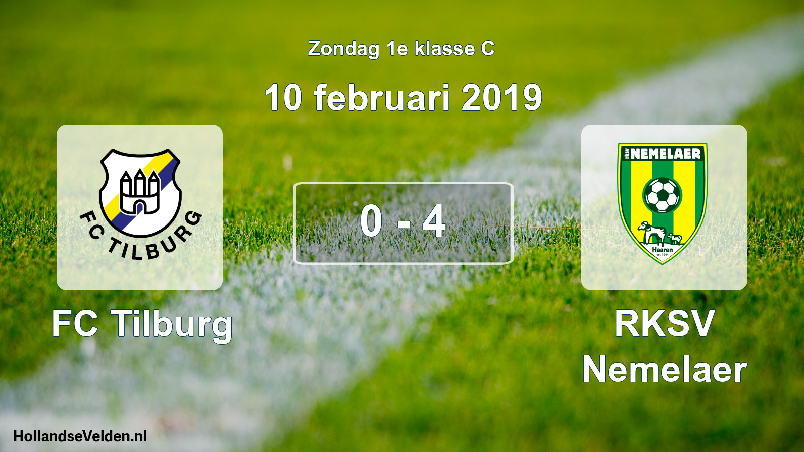 Total number of matches played: FC Tilburg - RKSV Nemelaer 0 - 4 (10 February 2019)
