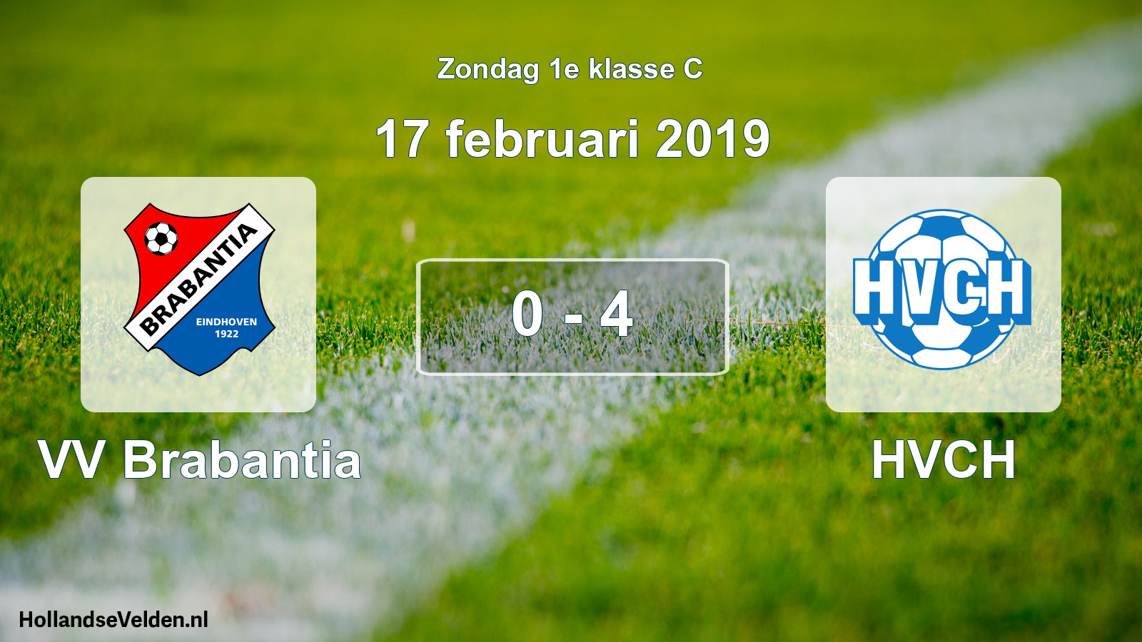 Total number of matches played: VV Brabantia - HVCH 0 - 4 (17 February 2019)