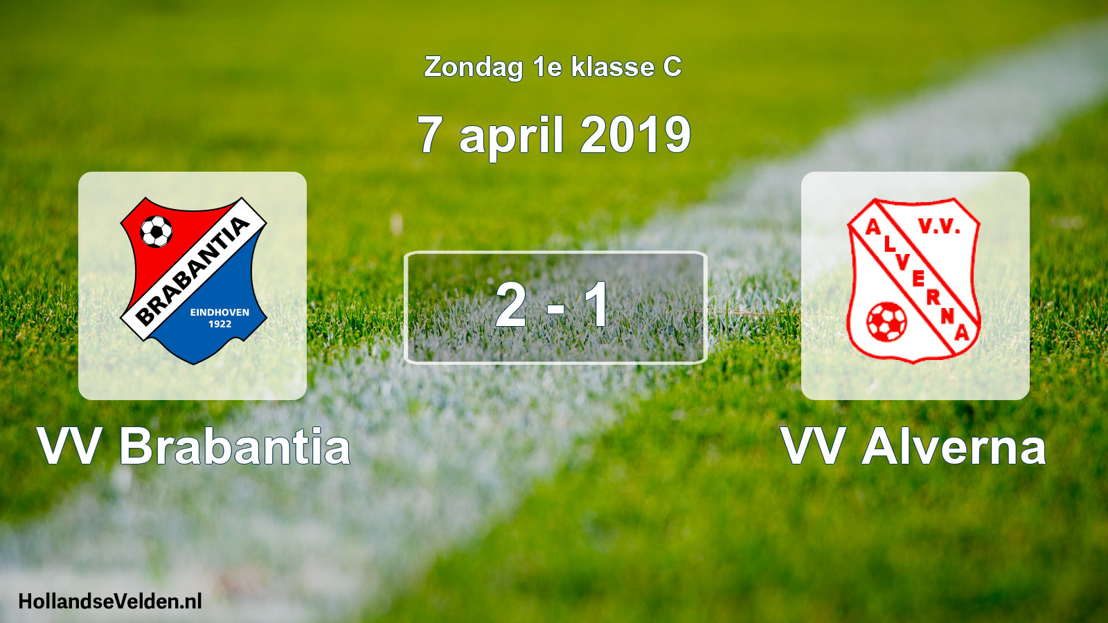 Total number of matches played: VV Brabantia - VV Alverna 2 - 1 (7 April 2019)