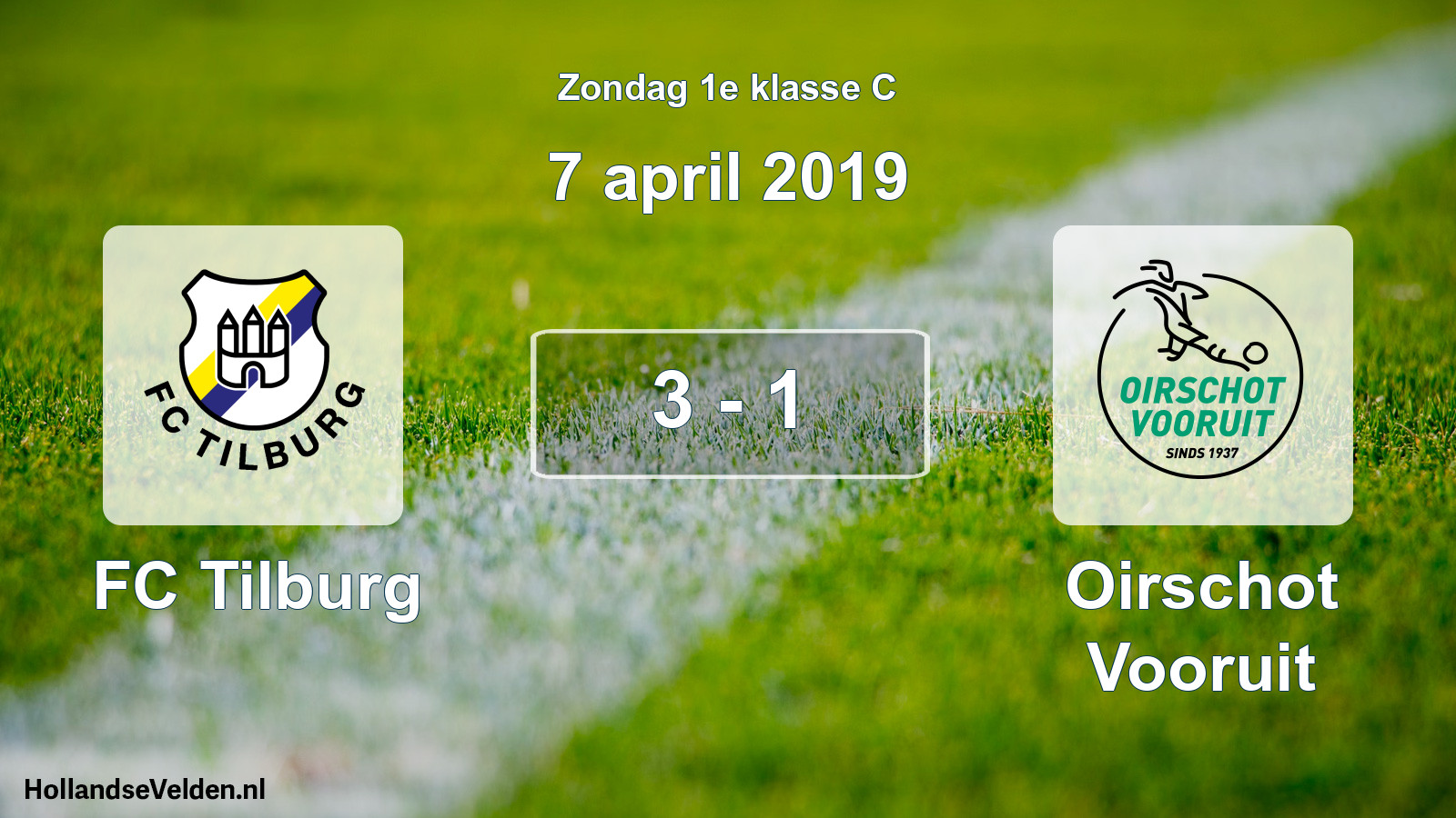Total number of matches played: FC Tilburg - Oirschot Vooruit 3 - 1 (7 April 2019)