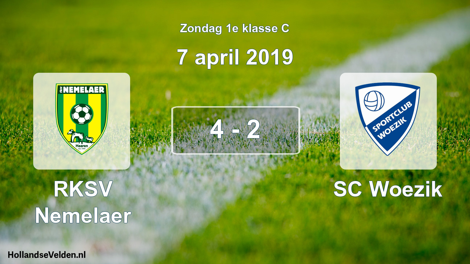 Total number of matches played: RKSV Nemelaer - SC Woezik 4 - 2 (7 April 2019)