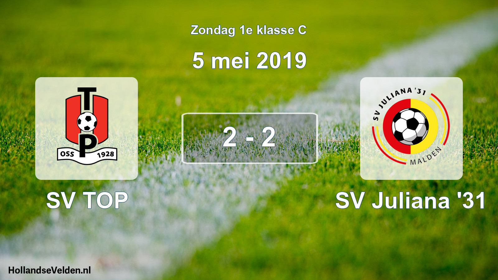 Total number of matches played: SV TOP - SV Juliana '31 2 - 2 (5 May 2019)